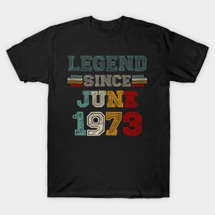 50 Years Old Legend Since June 1973 50th Birthday T-Shirt